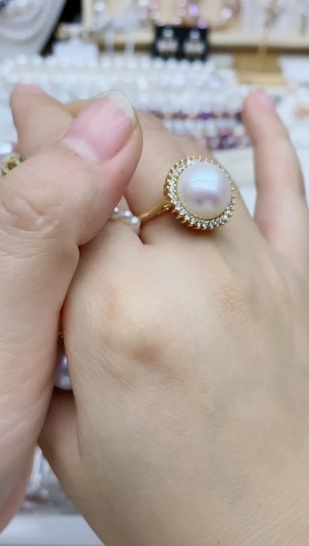 未镶嵌戒指淡水珍珠戒指 多样性发其一