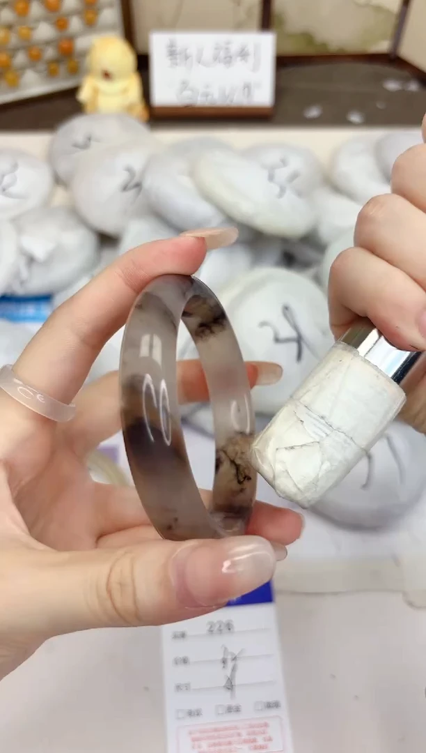 石英质玉手镯未镶嵌226-紫罗兰-圈口59