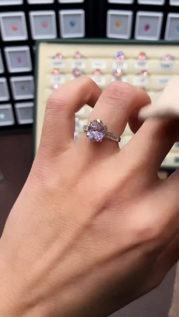 银S925镶嵌戒指绿柱石（摩根石）0005