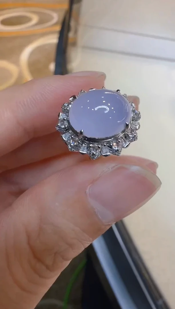 18K金镶嵌戒指翡翠多样性团购发一件