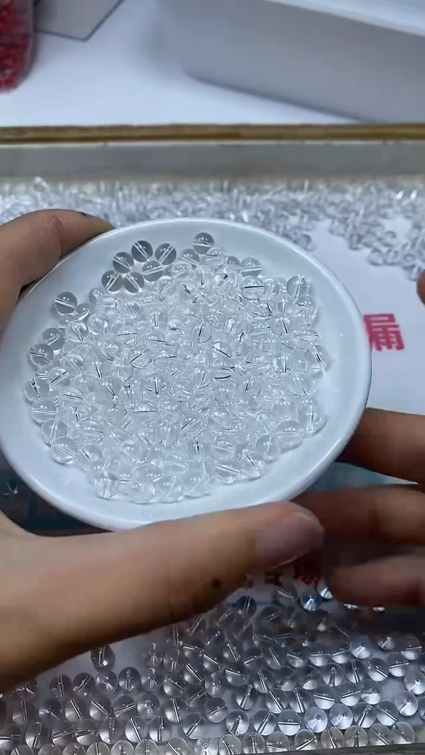 水晶珠宝半成品未镶嵌B1025白水晶6mm30个7.5元