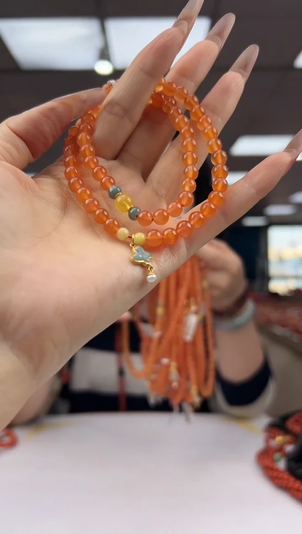 未镶嵌珠串南红玛瑙冰红11.16-7mm（多样式）HS19809450268