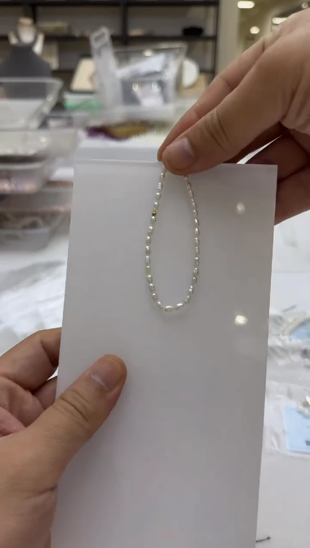 淡水珍珠手链银S925镶嵌3-4mm 克旭-新品