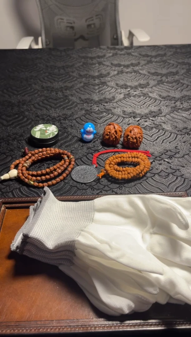 手串柏香籽/百香籽小鱼出品--棉手套