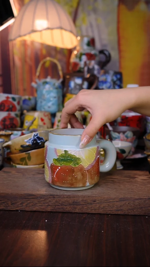 杯子泥垚手作 景德镇手工手绘陶瓷器物