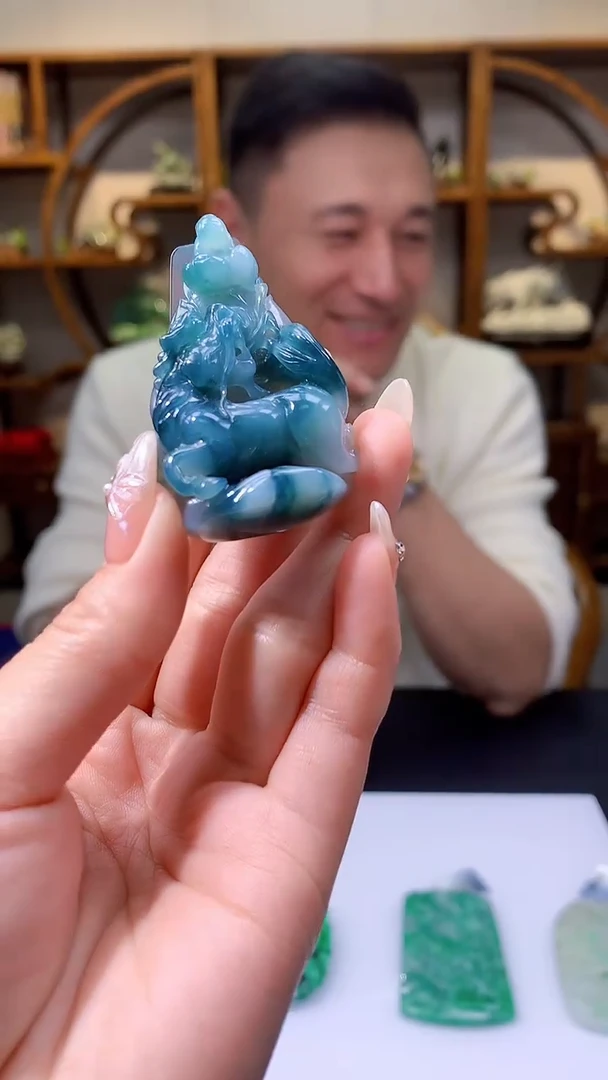 【闪购商品】定制翡翠未镶嵌8005jj-毛货挂件92