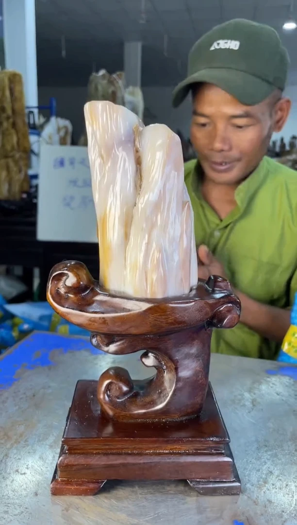 未镶嵌摆件硅化玉13