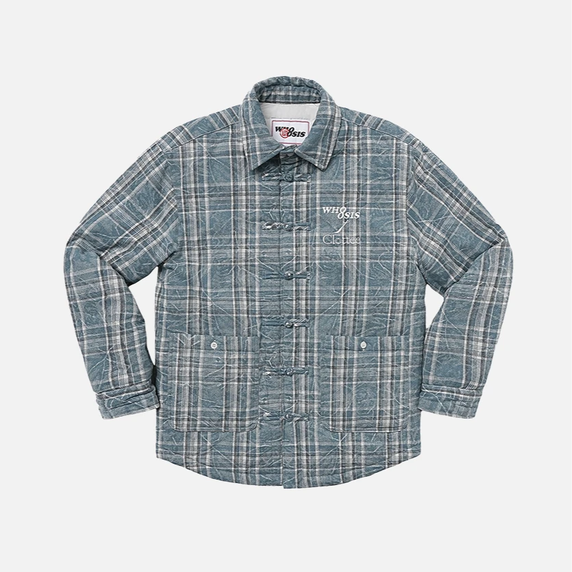 JuiceCLOTTEE x WHOOSIS 盘扣夹棉衬衣