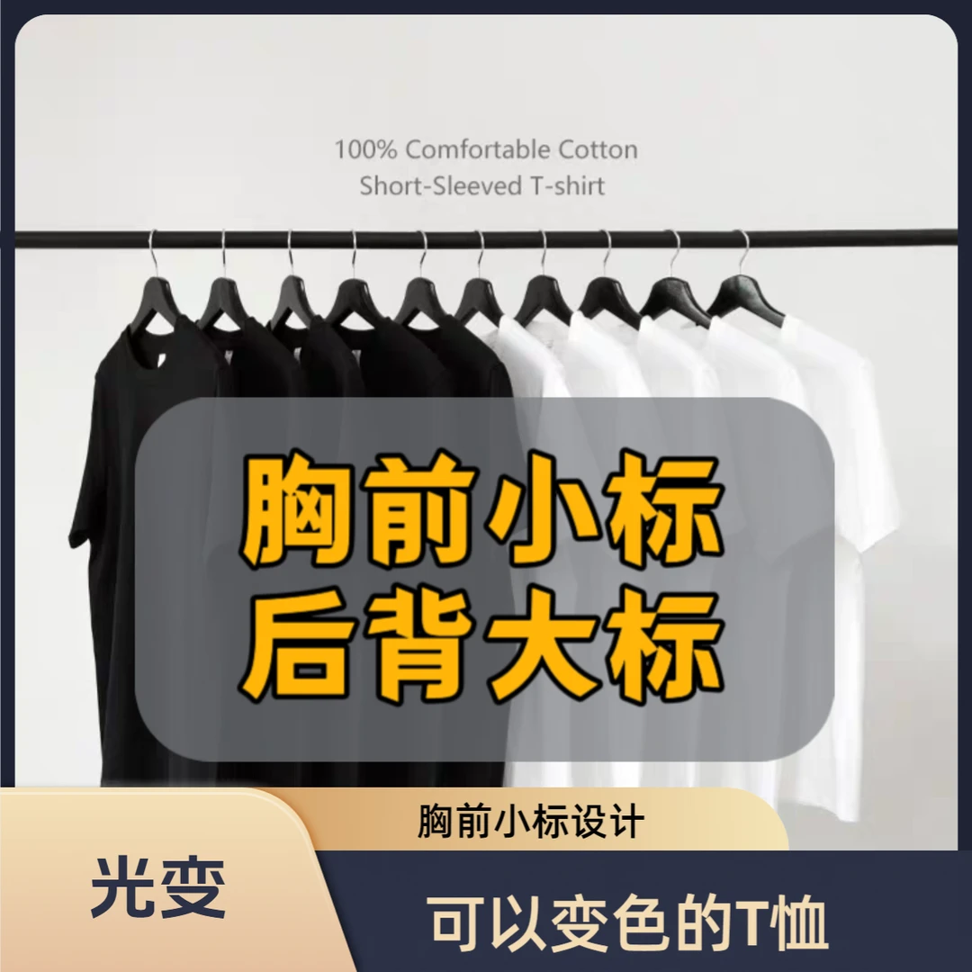 NN-【光变刺绣】（胸前小标，后背大标）高奢男女款奢品休闲短袖【逸铭】