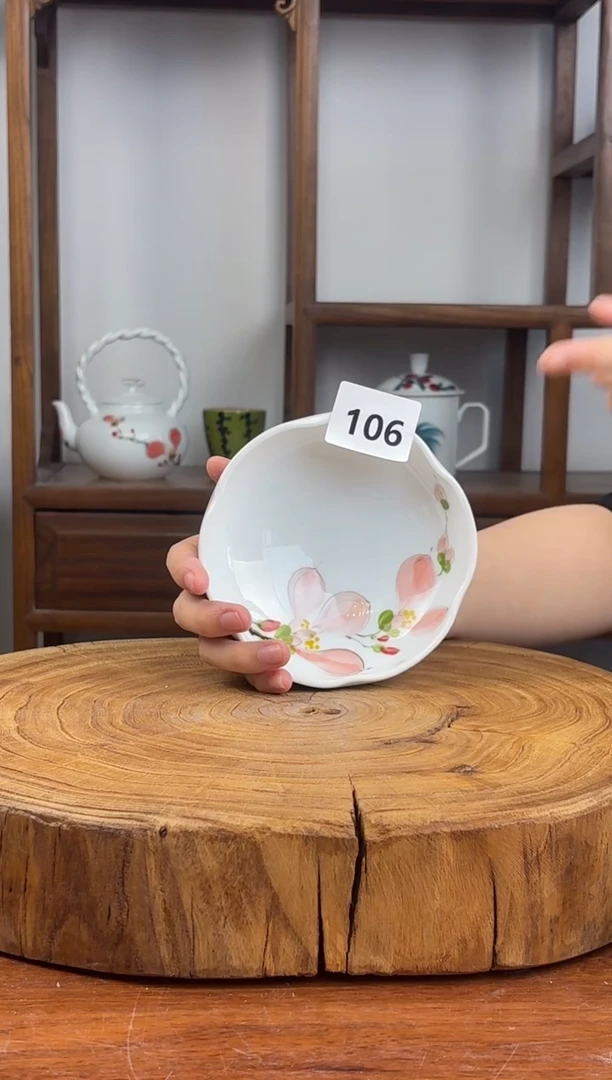 瓷片国韵瓷坊-手工手绘荷花碗106