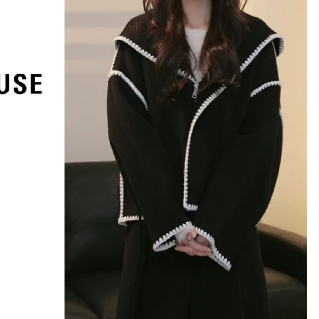 长毛短款套装带裙休闲气质百搭减龄大面羊毛大衣