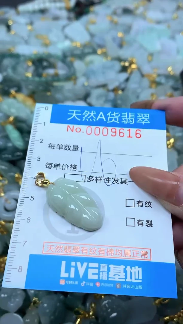 颈饰未镶嵌翡翠净货挂件-9616