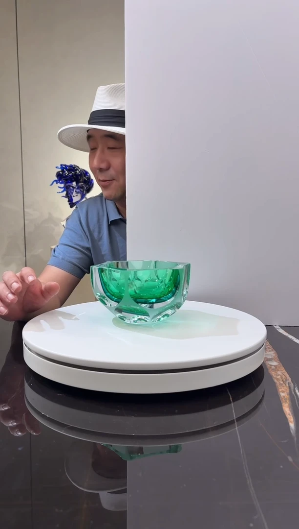 摆件CS0101008祖母绿天青色收纳碗