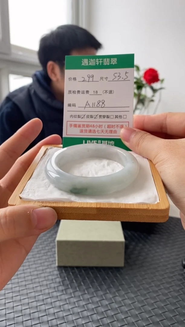 未镶嵌手镯翡翠A1188 圈口299