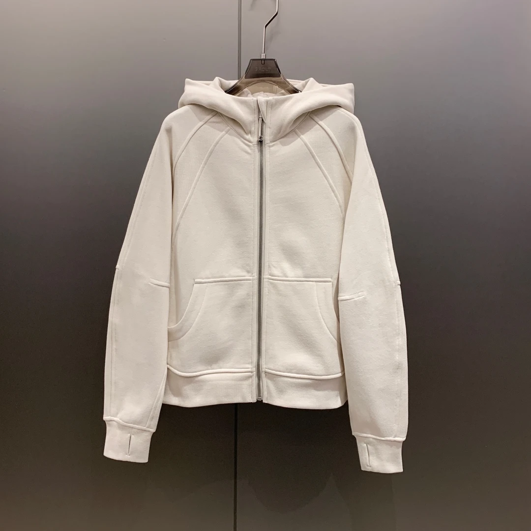 显瘦全拉链宽松加绒连帽外套女 W7041