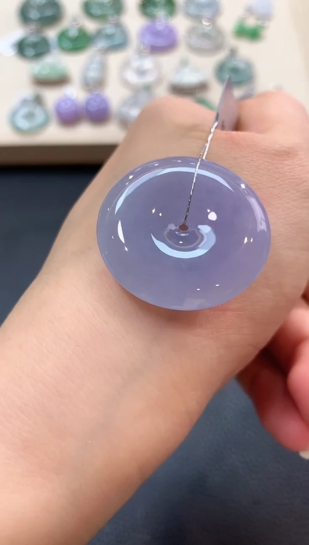 翡翠未镶嵌吊坠(不含链)b35紫色有色差多样性一件发货