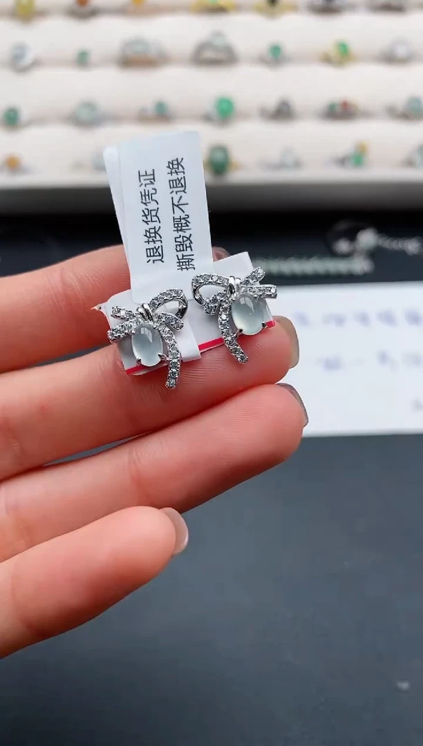 银S925镶嵌戒指翡翠6666666+2