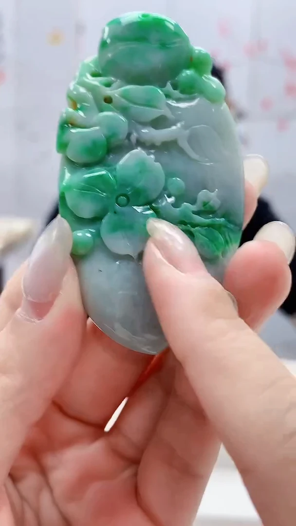 定制翡翠未镶嵌5124lr- 毛货挂件209