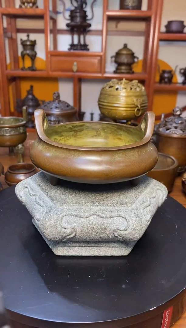 苏工 普工精品铜 摆件熏香炉/摆件