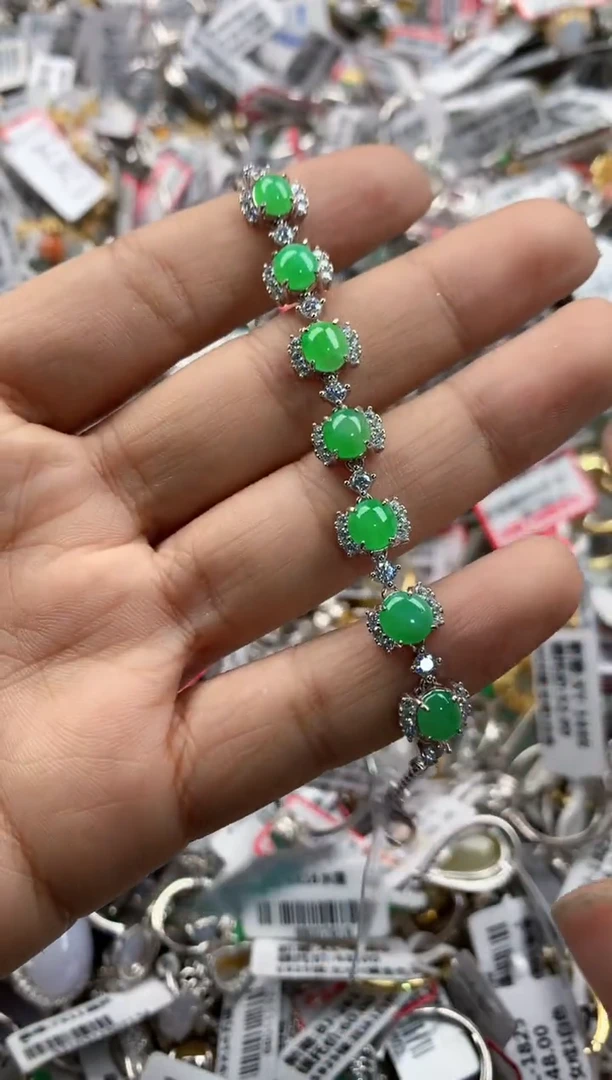 银S925镶嵌戒指翡翠101010---4