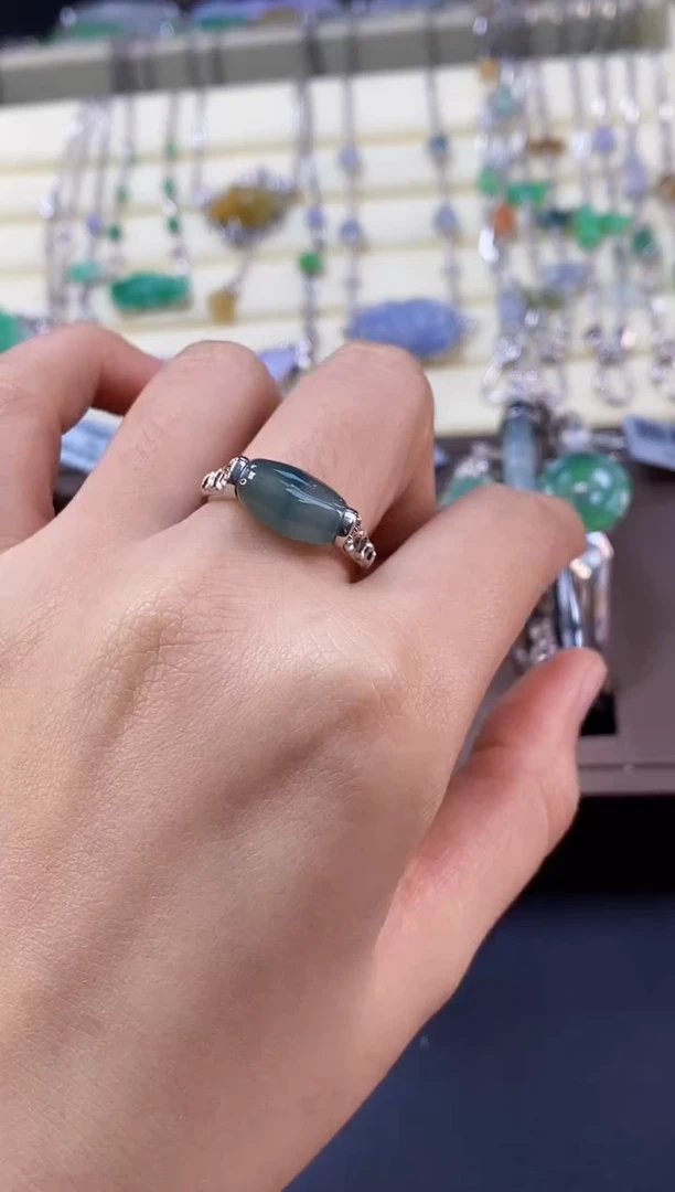 颈饰银S925镶嵌翡翠14971