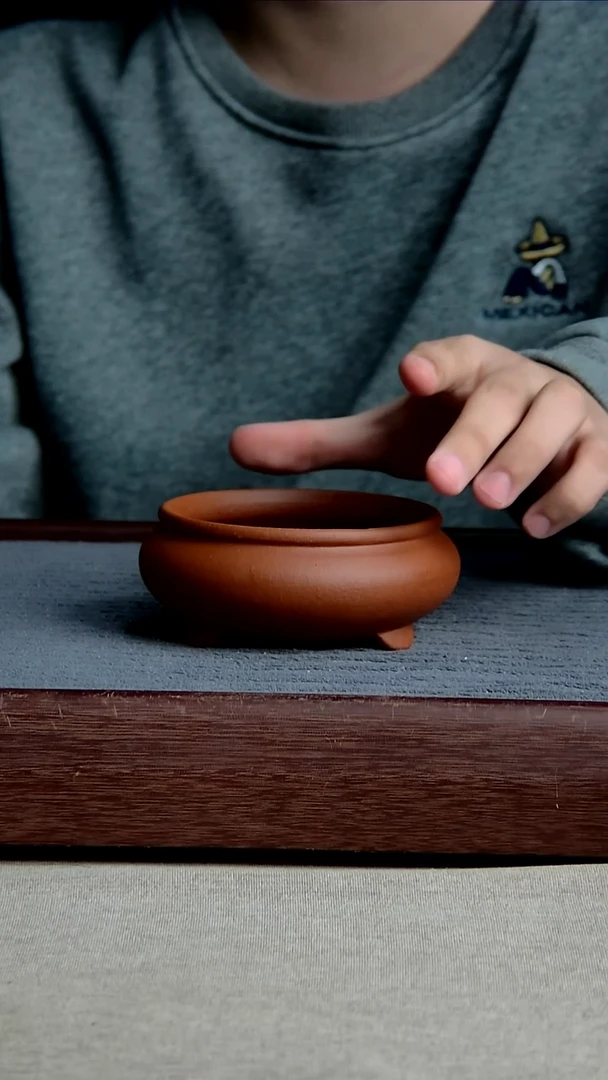 紫砂花盆9*4内径紫砂花盆