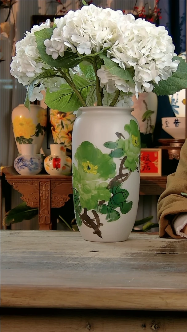 【闪购商品】瓷片景德镇纯手工釉下彩精品花瓶
