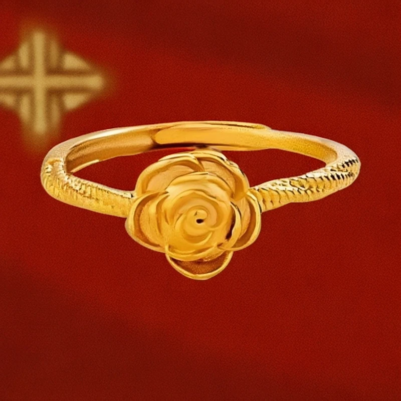 铜合金戒指 2025新款牡丹花戒指