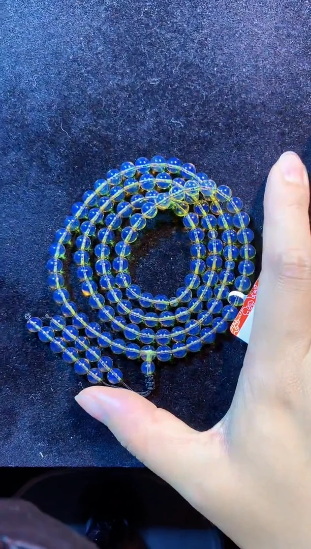 琥珀颈饰未镶嵌6MM 圆珠 单圈