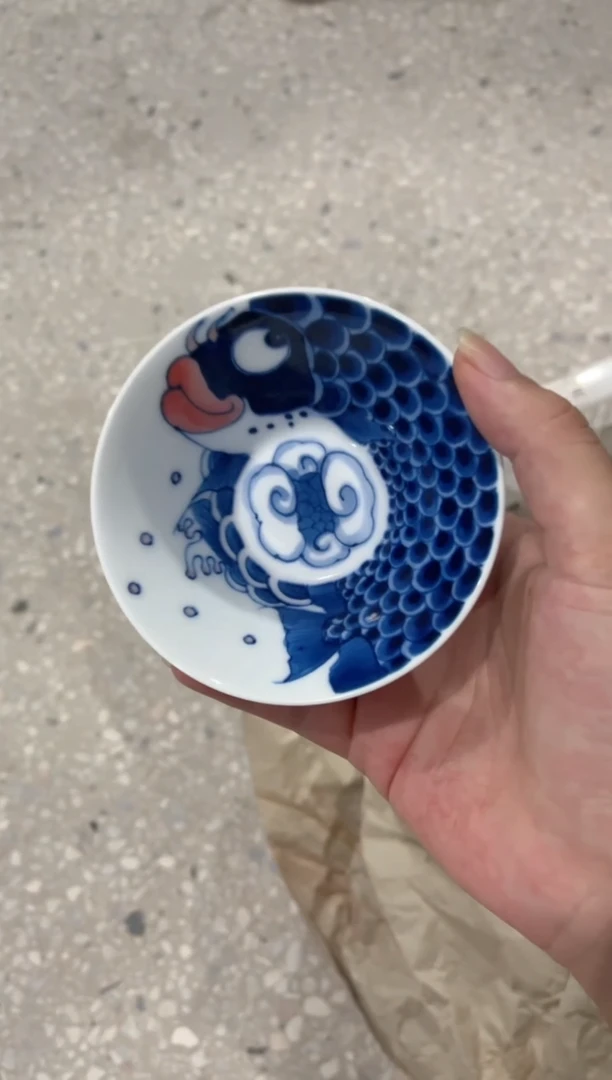 拙明院（微瑕价格）斗笠杯（天青色）昨明款