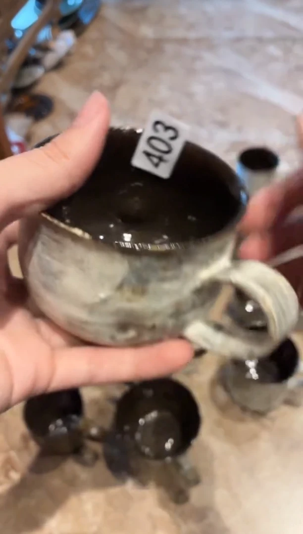 瓷片º**?403，粉引手工咖啡杯
