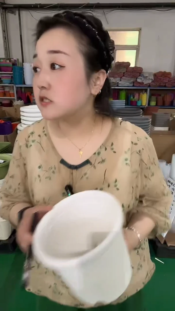 瑕疵5个四季盆2号盆，无托盘，白色
