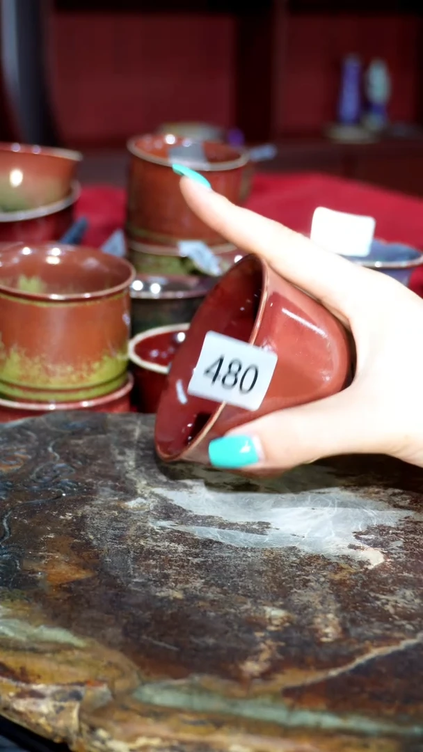 摆件精品窑变钧瓷茶器