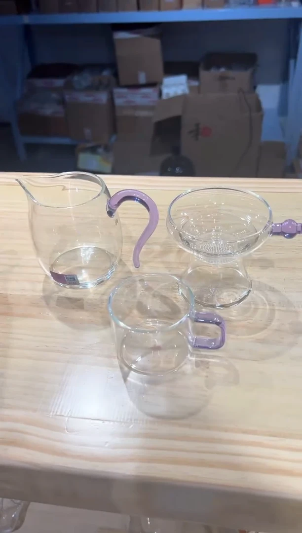 禾器-慕然茶海-浅紫色+奉珠滤网浅紫+清禾杯浅紫1只