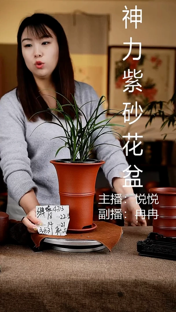 紫砂花盆花卉工艺4713+z