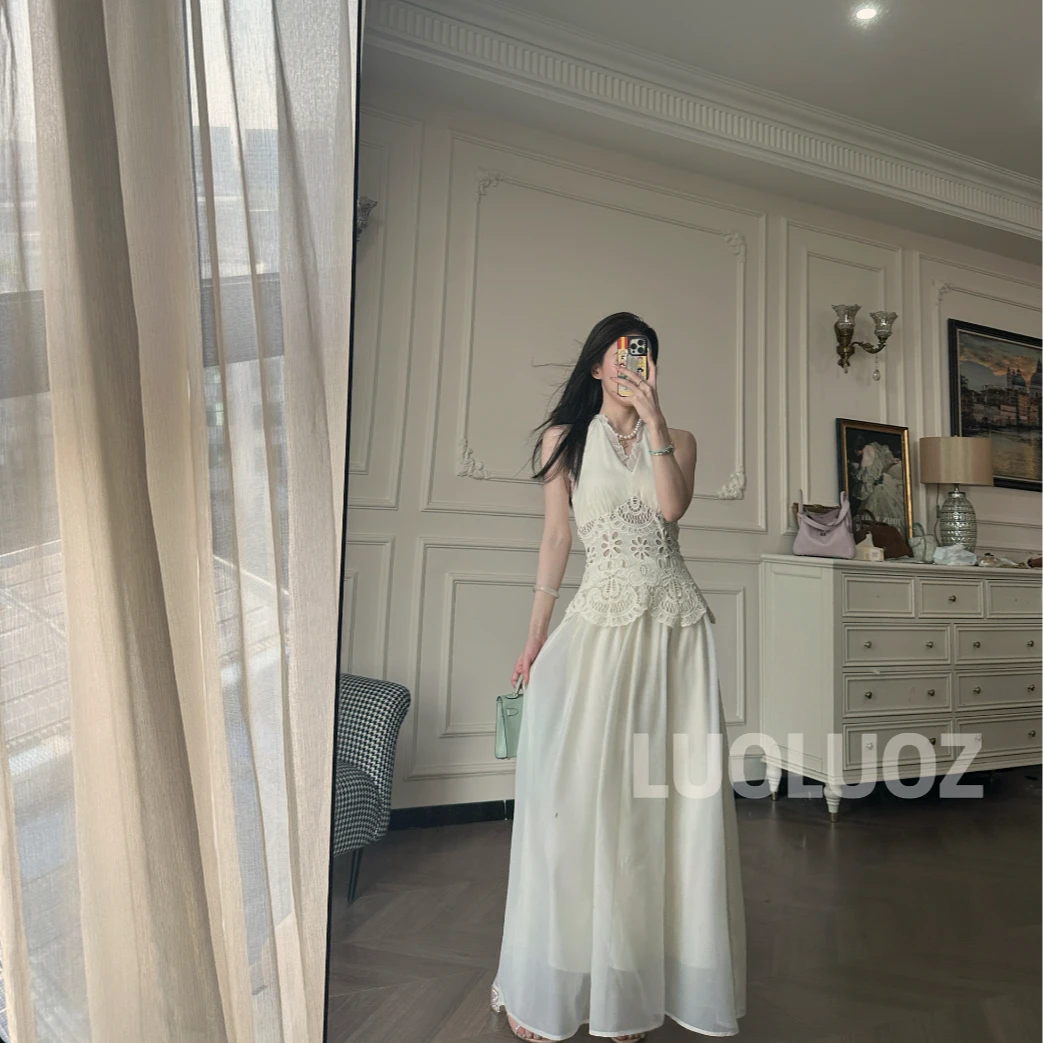 【现货】LUOLUOZ【维纳斯之泪】法式气质新款假两件连衣裙CC079