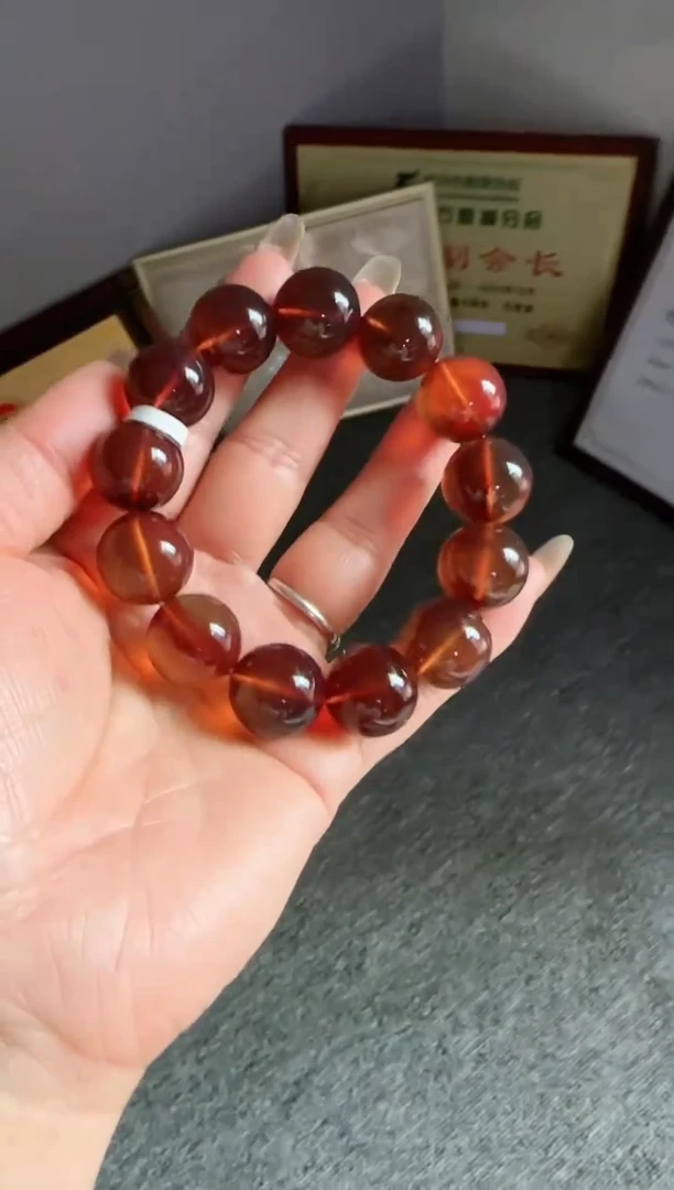 未镶嵌琥珀手串规格17紫罗兰手串#76