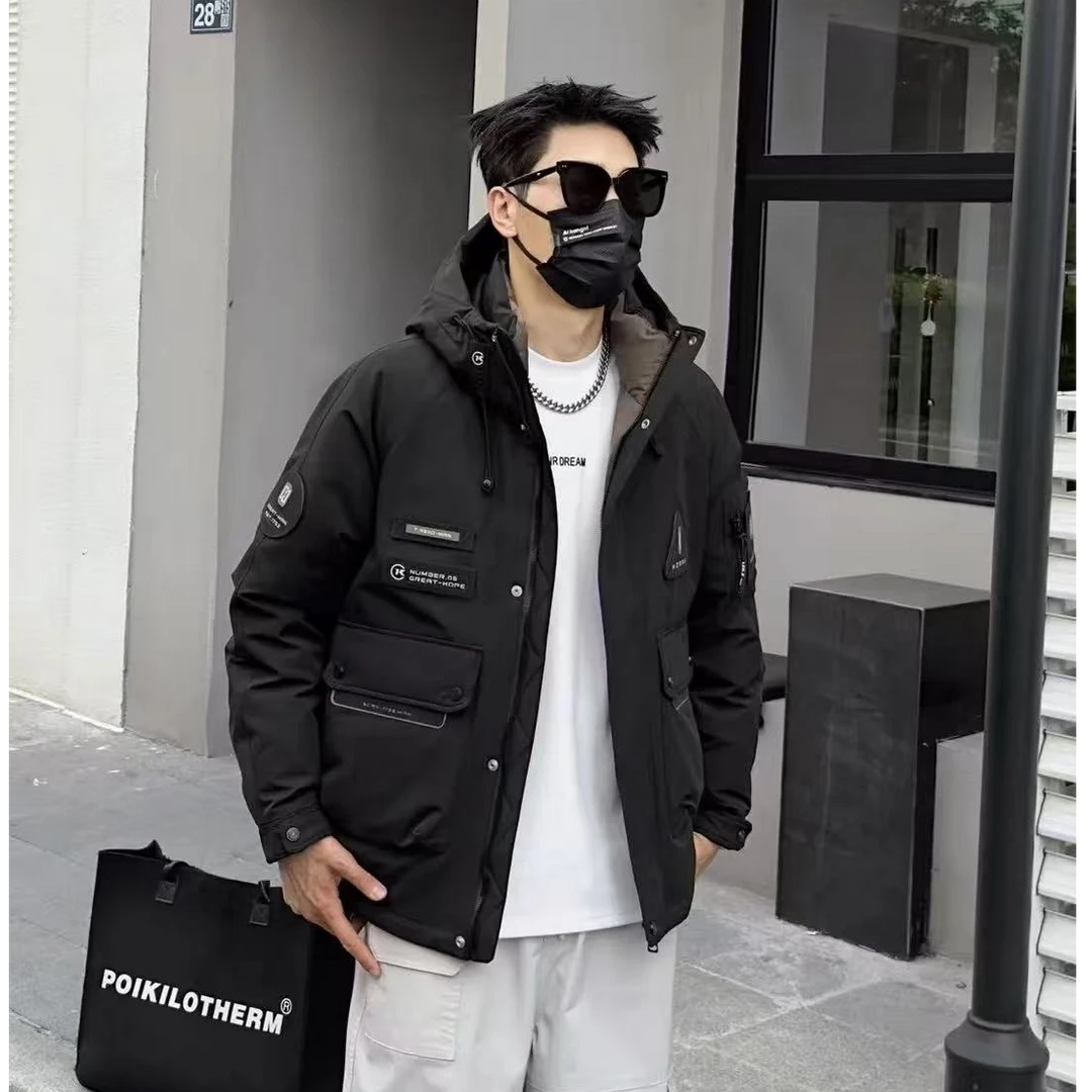 #总-冬季休闲时尚连帽外套-非标(无水洗标8336-单黑