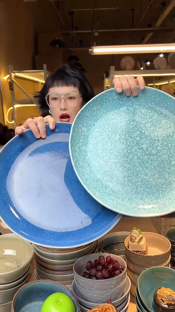 瓷279外贸尾货高温釉下彩陶瓷餐具默认微瑕