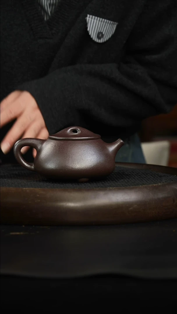 茶壶紫砂百分百纯石红景舟石瓢