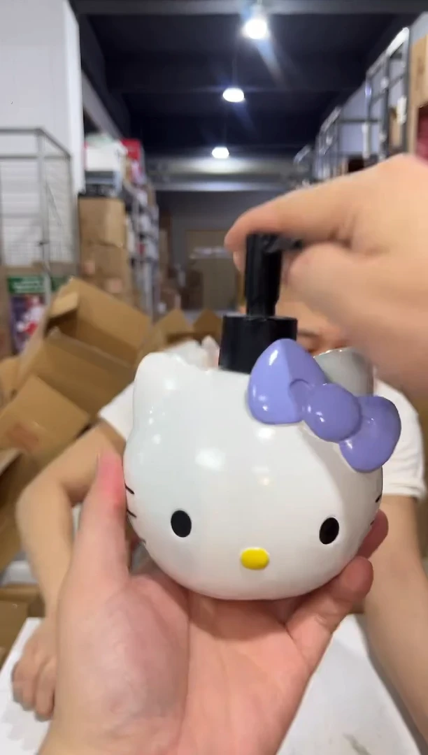 瓷片树脂紫色蝴蝶结kt按压瓶