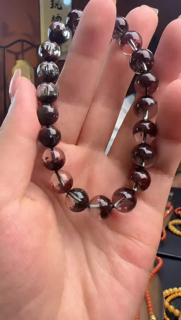 未镶嵌手串水晶红幽灵9.8mm