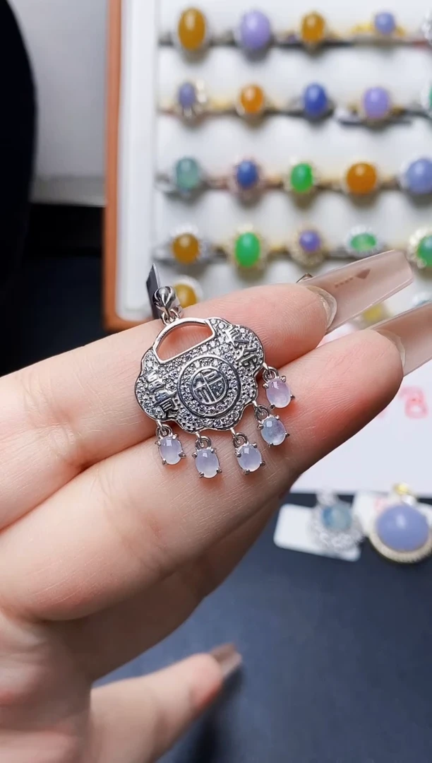 银S925镶嵌戒指翡翠0066