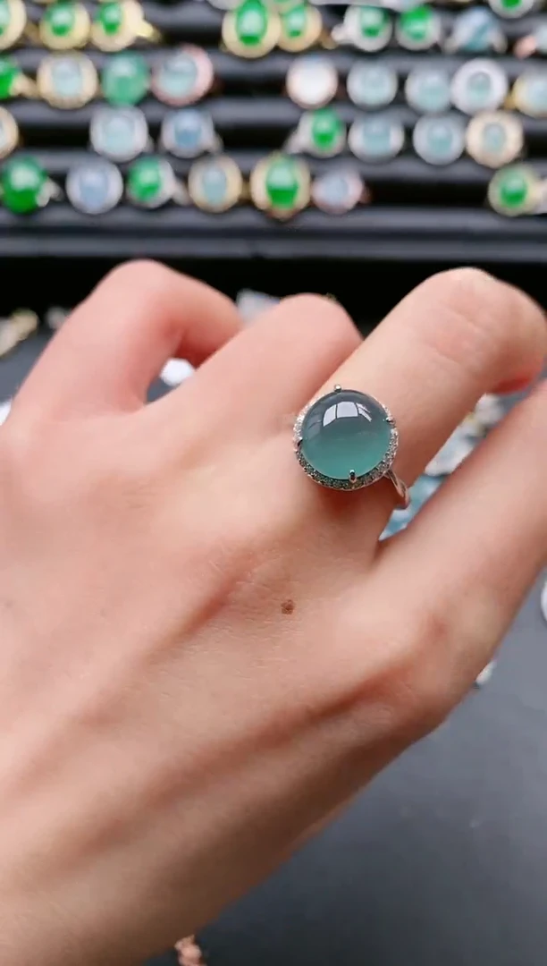 【闪购商品】翡翠戒指银S925镶嵌1111111