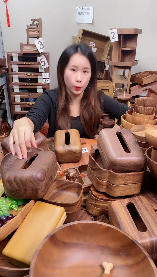 木简***单   北美黑胡桃木面包纸巾盒  A