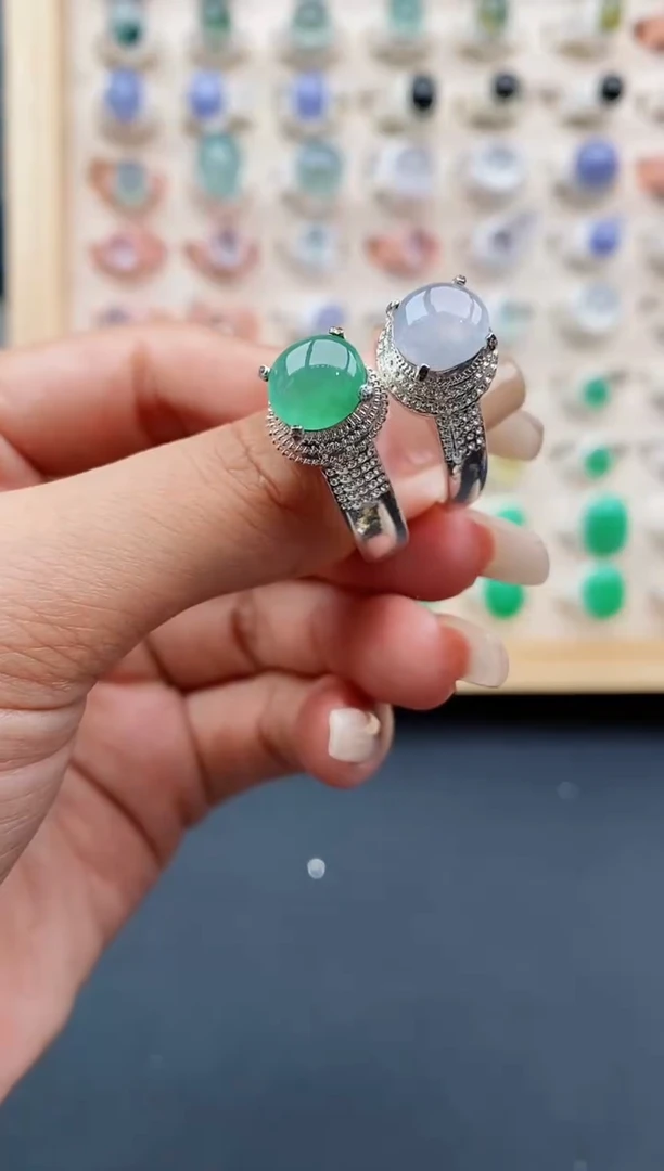 翡翠戒指未镶嵌缅甸天然A货翡翠222  2-2