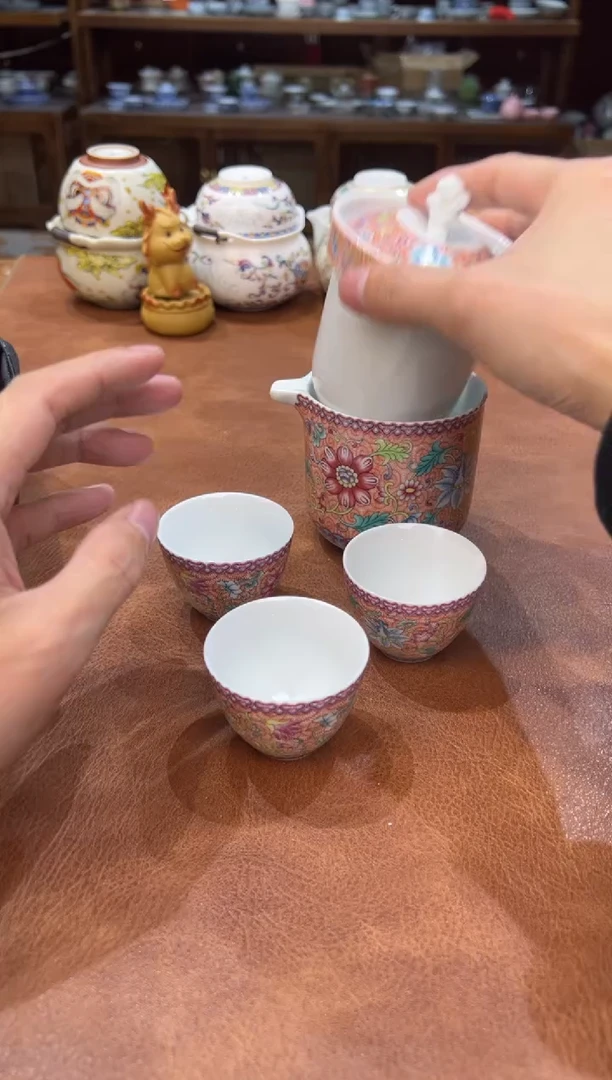 真的很便宜会开片的旅行茶具