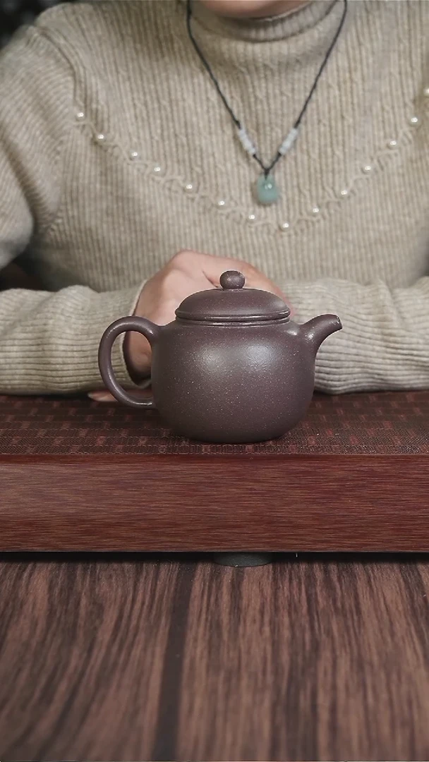 【闪购商品】紫砂茶壶满砂 天青 匏尊