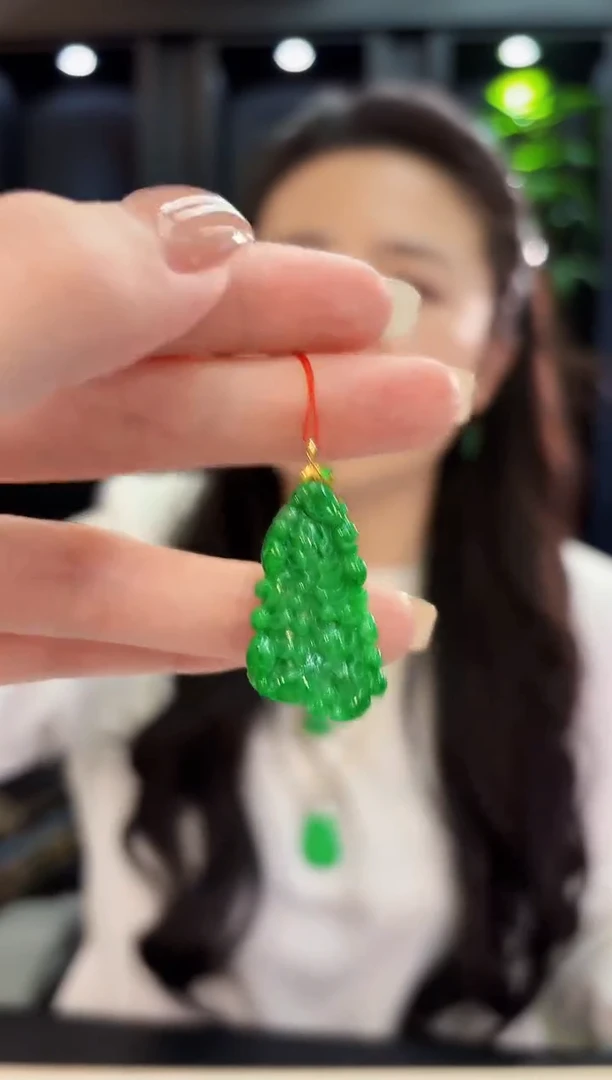 吊坠(不含链)18K金镶嵌翡翠 缅料A货/支持复检/一件