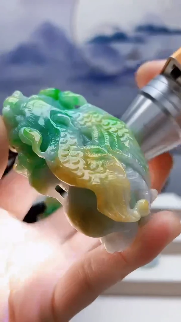 未镶嵌定制翡翠4917lr-毛货挂件36